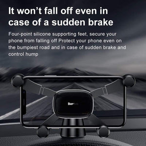 Baseus Car Phone Holder for iPhone Samsung Gravity Mount Holder Stand Dashboard Car Holder for Huawei Xiaomi Mobile Phone Holder