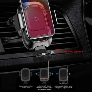 Baseus Car Phone Holder for iPhone Samsung Intelligent Infrared Qi Car Wireless Charger Air Vent Mount Mobile Phone Holder Stand