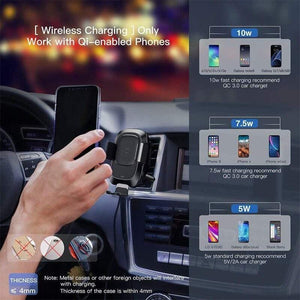 Baseus Car Phone Holder for iPhone Samsung Intelligent Infrared Qi Car Wireless Charger Air Vent Mount Mobile Phone Holder Stand