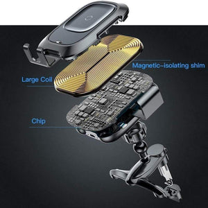Baseus Car Phone Holder for iPhone Samsung Intelligent Infrared Qi Car Wireless Charger Air Vent Mount Mobile Phone Holder Stand