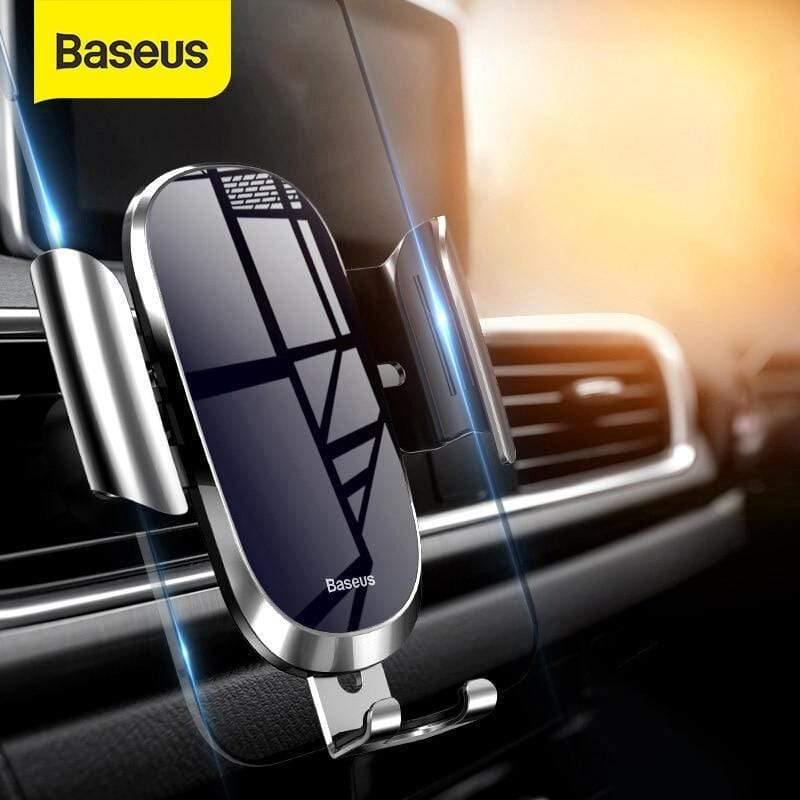 Baseus Car Phone Holder for iPhone Samsung Mobile Phone Holder Stand Metal Gravity Air Vent Mount GPS Cell Phone Holder in Car