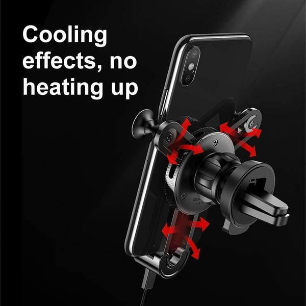 Baseus Car Phone Holder Gravity Air Vent Mount Mobile Phone Holder Stand for Android Smartphone with USB C Cable for Samsung