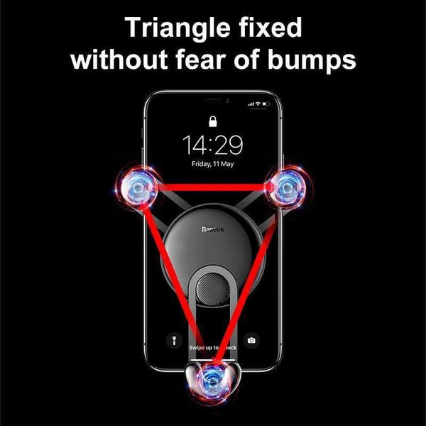 Baseus Car Phone Holder Gravity Air Vent Mount Mobile Phone Holder Stand for Android Smartphone with USB C Cable for Samsung
