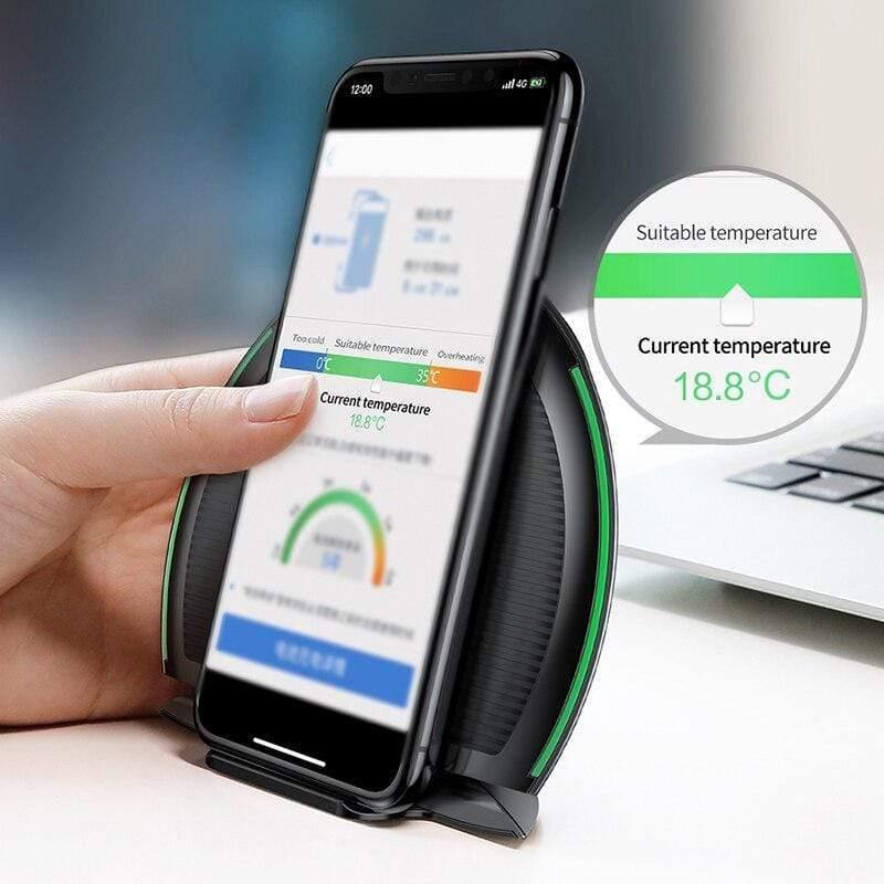Baseus Collapsible Qi Wireless Charger for iPhone 11 Pro Max X XR XS Multifunction Fast Wireless Charging for Samsung S9/S9+/S8 (black)