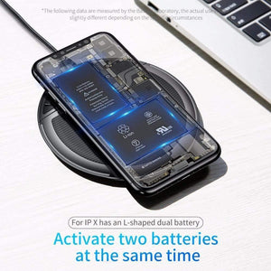 Baseus Collapsible Qi Wireless Charger for iPhone 11 Pro Max X XR XS Multifunction Fast Wireless Charging for Samsung S9/S9+/S8 (black)