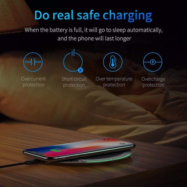 Baseus Collapsible Qi Wireless Charger for iPhone 11 Pro Max X XR XS Multifunction Fast Wireless Charging for Samsung S9/S9+/S8 (black)