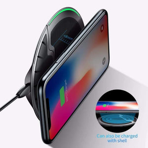 Baseus Collapsible Qi Wireless Charger for iPhone 11 Pro Max X XR XS Multifunction Fast Wireless Charging for Samsung S9/S9+/S8 (black)