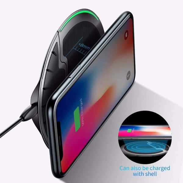 Baseus Collapsible Qi Wireless Charger for iPhone 11 Pro Max X XR XS Multifunction Fast Wireless Charging for Samsung S9/S9+/S8 (black)