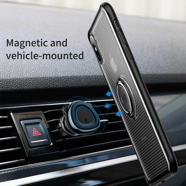 Planet Gates Baseus Creative Phone Case For iPhone Xs with Ring Holder Stand Matte Case For iPhone Xs Max Xs XR 2018 for Magnetic Car Holder