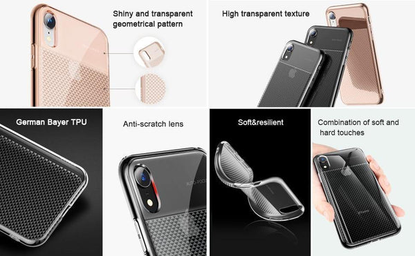 Planet Gates Baseus Crystal Soft Silicone Case For iPhone XR Ultra Thin TPU Back Cover For iPhone XR 6.1 2018 Phone Cases