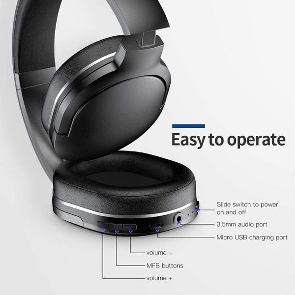 Baseus D02 Bluetooth Headphone Foldable bluetooth headset Wireless headphones Portable Bluetooth Earphone with Mic for Phone