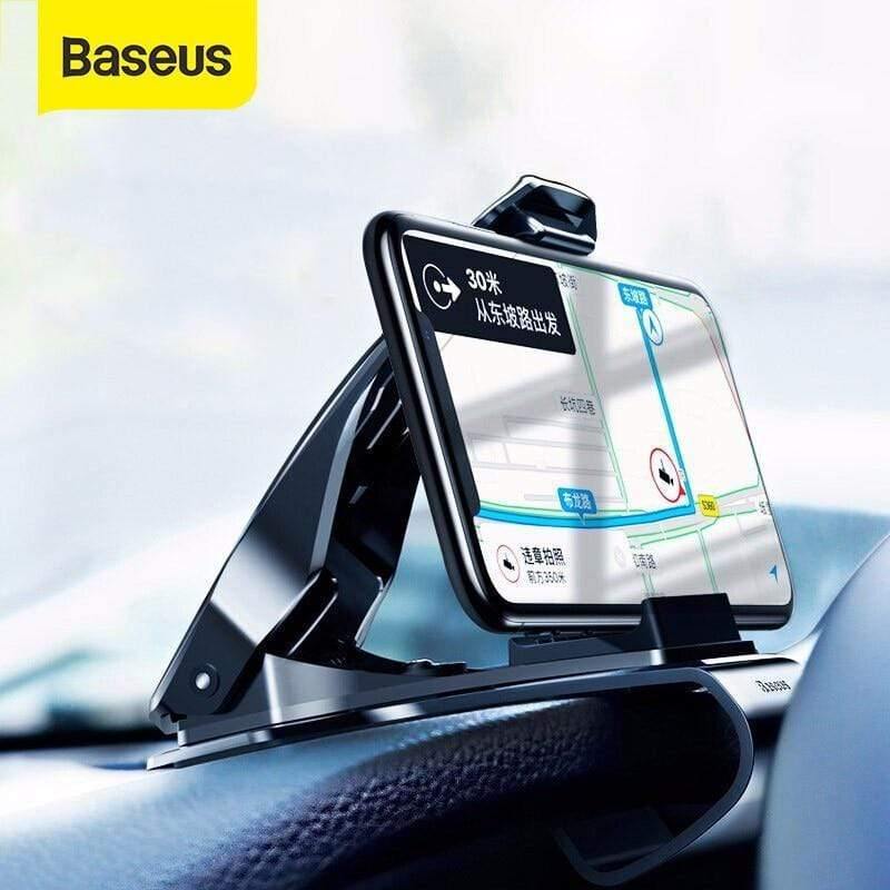Baseus Dashboard Car Phone Holder for iPhone X Adjustable Clip Mount Holder for Samsung Phone Grip Mobile Phone Holder Stand (Black)