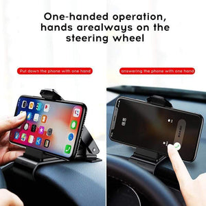Baseus Dashboard Car Phone Holder for iPhone X Adjustable Clip Mount Holder for Samsung Phone Grip Mobile Phone Holder Stand (Black)