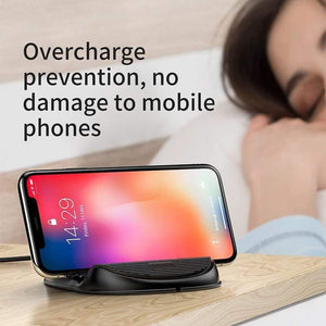 Baseus Desktop QI Wireless Charger 10W Radiating Fan Wireless Fast Charging Charger for iPhone XS Max XR Samsung S9 S8 Note 10 9 (WHITE)