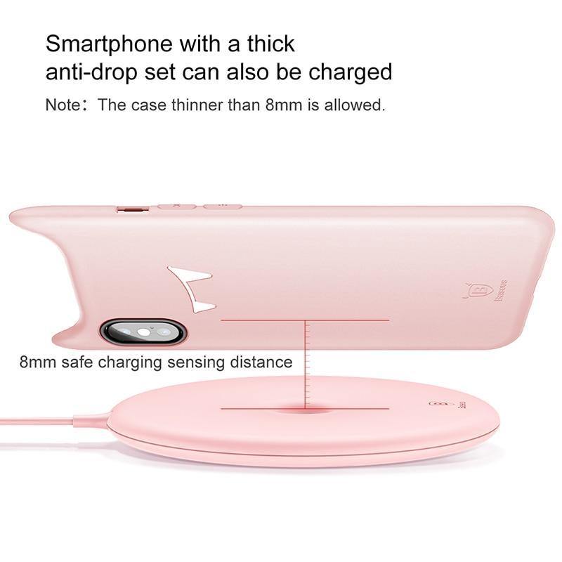 Planet Gates Baseus Donut Wireless Charger For iPhone X 8 Samsung Note8 S8 S9 S9+ S7 15W Wireless Qi Quick Charging Charger For Mobile Phone