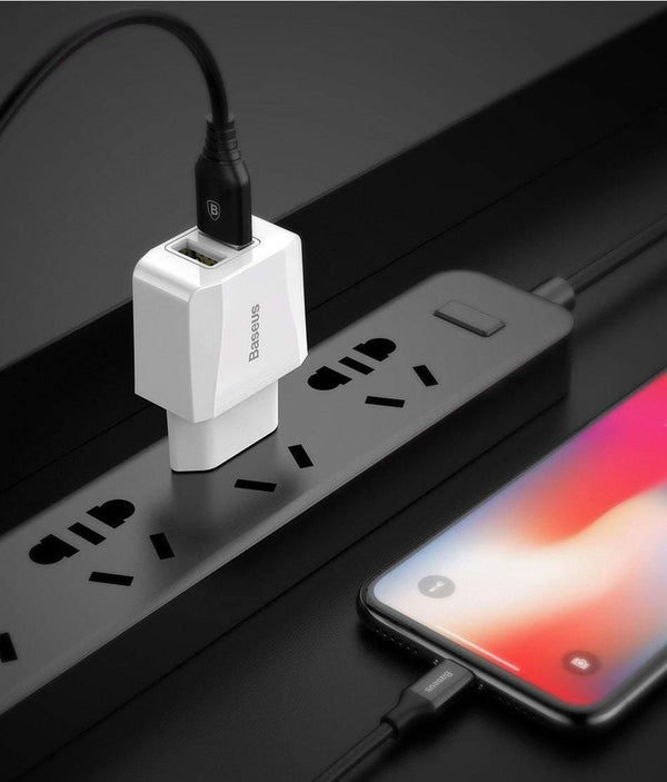 Planet Gates Baseus Dual USB Charger For iPhone Xs Max X 8 Samsung S9 S8 Xiaomi Mi 8 Mix3 EU Adapter Fast Charging Wall Mobile Phone Charger
