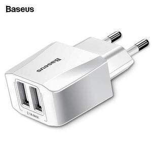 Planet Gates Baseus Dual USB Charger For iPhone Xs Max X 8 Samsung S9 S8 Xiaomi Mi 8 Mix3 EU Adapter Fast Charging Wall Mobile Phone Charger