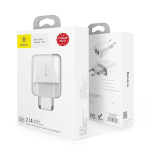 Planet Gates Baseus Dual USB Charger For iPhone Xs Max X 8 Samsung S9 S8 Xiaomi Mi 8 Mix3 EU Adapter Fast Charging Wall Mobile Phone Charger