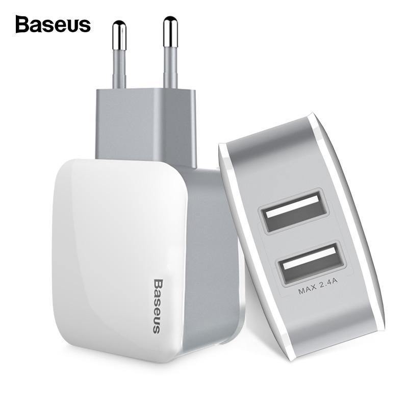 Planet Gates Baseus Dual USB Charger For iPhone Xs Max X Fast Charging Wall Charger For Samsung S9 Xiaomi Mix 3 Mobile Phone Charger Adapter