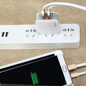 Planet Gates Baseus Dual USB Charger For iPhone Xs Max X Fast Charging Wall Charger For Samsung S9 Xiaomi Mix 3 Mobile Phone Charger Adapter