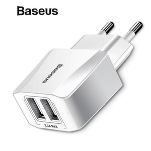 Planet Gates Baseus Dual USB Charger, Mobile Phone EU Charger Plug Travel Wall Charger Adapter For iPhone iPad Samsung Xiaomi Phone Charger