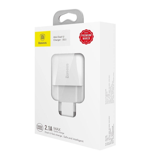 Planet Gates Baseus Dual USB Charger, Mobile Phone EU Charger Plug Travel Wall Charger Adapter For iPhone iPad Samsung Xiaomi Phone Charger