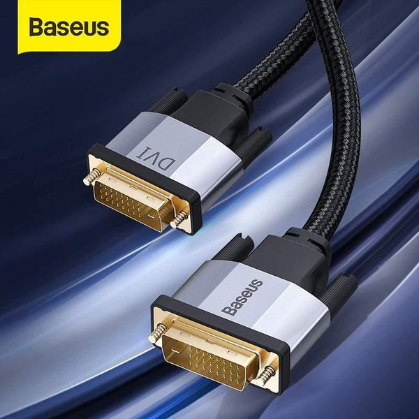 Baseus DVI Cable 2K DVI-D Cable Male DVI to Male DVI Cord for HDTV Projector Multimedia 24+1 DVI D Vedio Dual Link Cable Line
