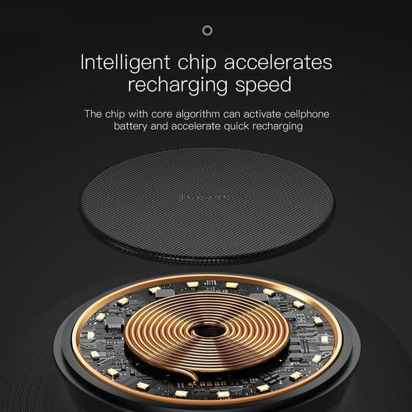 Planet Gates Baseus E50 24W Bluetooth Speaker With Wireless Charger function Qi wireless charger speaker for iPhone X Samsung Xiaomi Huawei