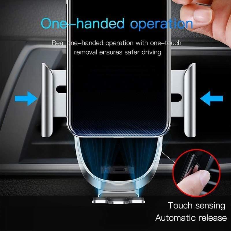 Baseus Electric Car Phone Holder For iPhone 11 Samsung Air Vent Mount Intelligent Touch Sensor Mobile Phone Holder Stand