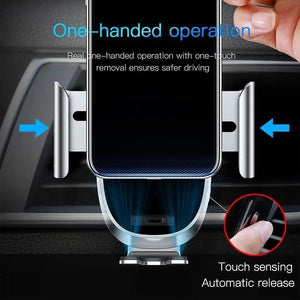 Baseus Electric Car Phone Holder For iPhone 11 Samsung Air Vent Mount Intelligent Touch Sensor Mobile Phone Holder Stand