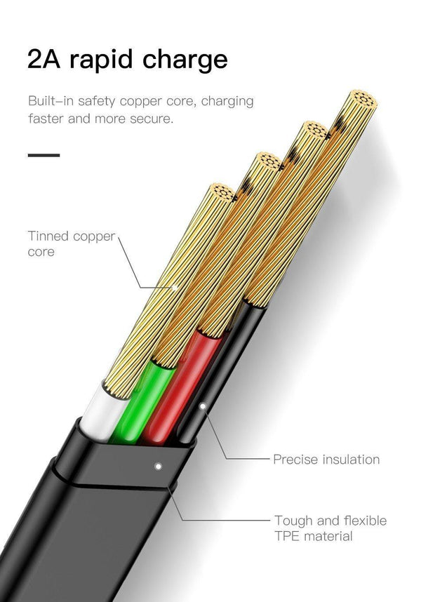 Planet Gates Baseus Flat USB Cable For iPhone XS Max XR X 8 7 6 6s Plus 5 5s se iPad Mini Fast Data Charging Charger Cord Mobile Phone Cable