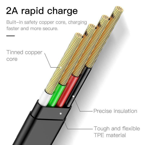 Planet Gates Baseus Flat USB Cable For iPhone XS Max XR X 8 7 6 6s Plus 5 5s se iPad Mini Fast Data Charging Charger Cord Mobile Phone Cable