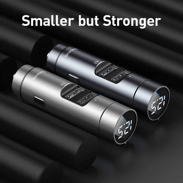 Baseus FM Transmitter Bluetooth 5.0 Wireless Handsfree Car Audio Receiver Auto MP3 Player Dual USB Fast Charger Car Accessories