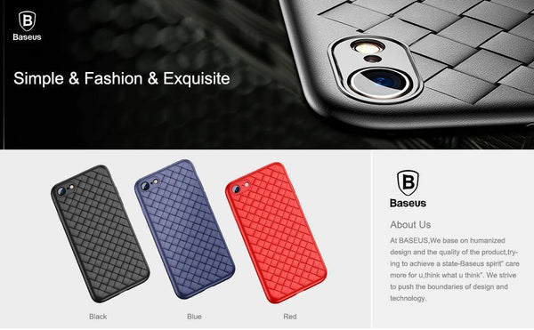 Planet Gates Baseus For iPhone 6s Case Luxury Grid Pattern Silicone Case For iPhone 6 6s Plus 6 Plus Fitted Cases Anti Knock Coque Cover