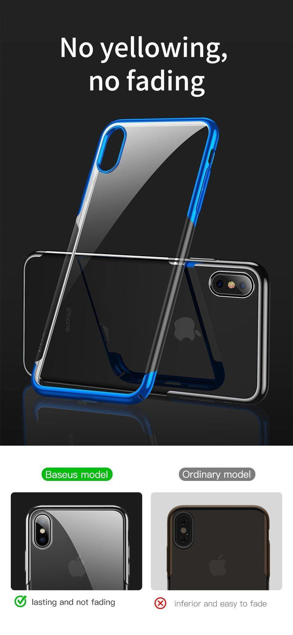 Planet Gates Baseus For iPhone X Xs Case Luxury Plating Hard Plastic Phone Case For iPhone Xs XR XS Max 2018 Cases Thin Back Cover Coque