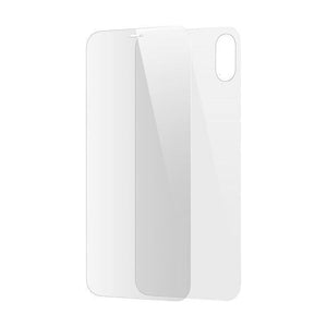 Planet Gates Baseus Front Glass + Back Film Screen Protector For iPhone X Tempered Glass 0.3mm Ultra Thin 100% Pure Glass Protective Film 9H