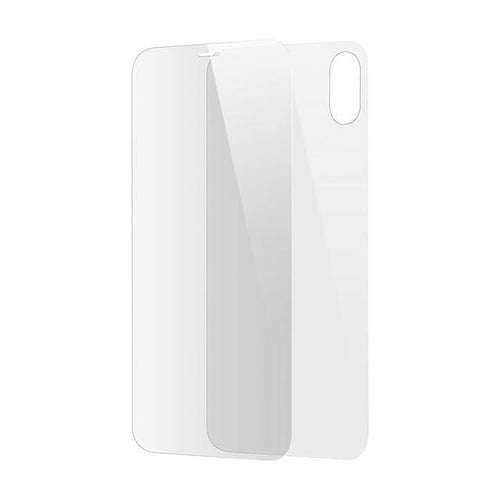 Planet Gates Baseus Front Glass + Back Film Screen Protector For iPhone X Tempered Glass 0.3mm Ultra Thin 100% Pure Glass Protective Film 9H