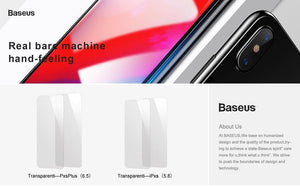 Planet Gates Baseus Front Glass + Back Tempered Glass For iPhone Xs Xs Max XR 2018 Protective Glass Screen Protector For iPhone Xs Xs Max