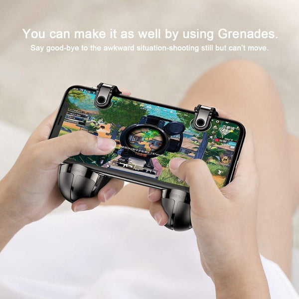 Baseus Gamepad For PUBG IOS Android Joystick Joypad L1 R1 Mobile Phone Game Pad Shooter Controller Trigger Fire Button Handle