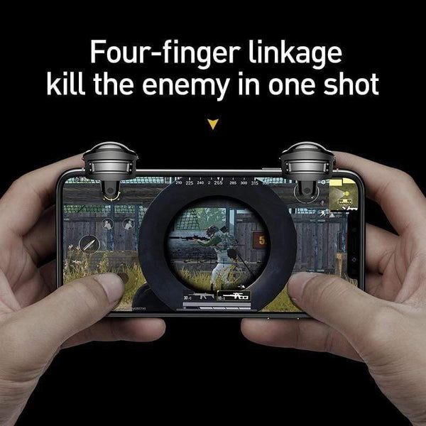 Baseus Gamepad  Joystick for PUBG Gaming Trigger Fire Aim Button L1 R1 Mobile Phone Shooter Controller Joypad For IOS Android