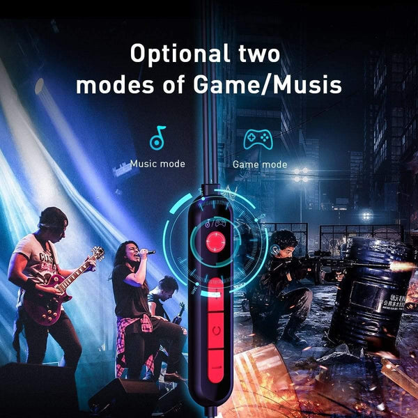 Baseus GAMO C18 Type C Gaming Earphone with RGB Light Earhook Wired In-ear Bass Stereo Earphones for PS4 PC Computer Gamer