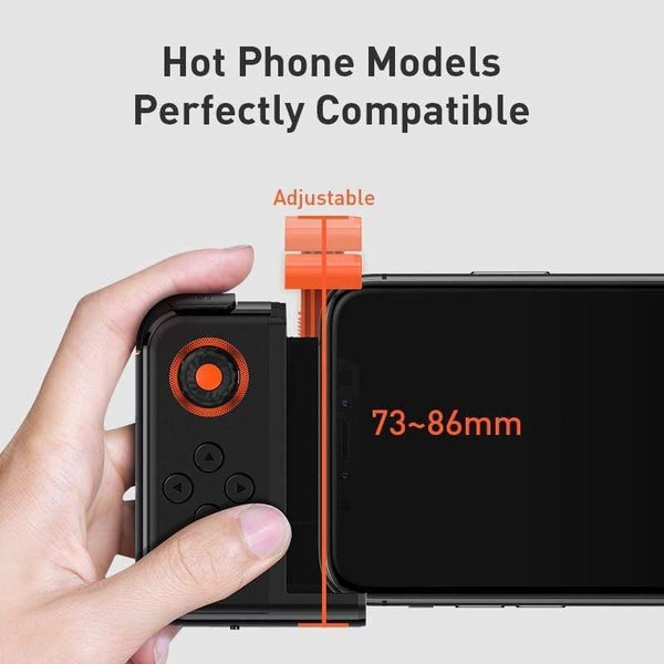 Baseus GAMO Wireless Joystick Gamepad For PUBG Game Controller Bluetooth Joystick For IOS Android Mobile Phone Game Pad (Black)