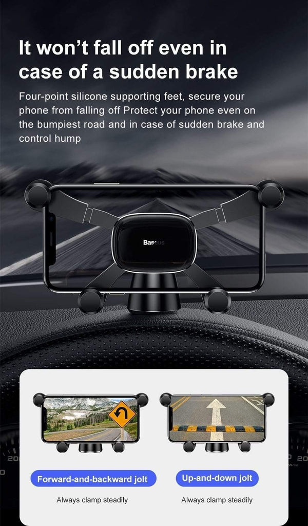 Planet Gates Baseus Gravity Car Phone Holder For iPhone X 11 XR Samsung Xiaomi Smartphone Dashboard GPS Stand Mobile Support Auto Mount