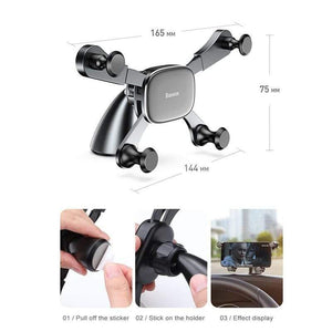 Planet Gates Baseus Gravity Car Phone Holder For iPhone X 11 XR Samsung Xiaomi Smartphone Dashboard GPS Stand Mobile Support Auto Mount