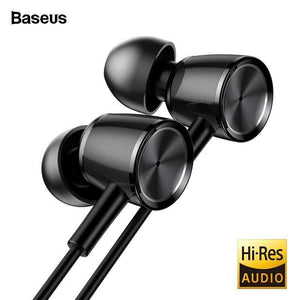 Planet Gates Baseus H07 Hi-Res Audio Wired Earphone Headset With Mic Metal In-Ear Earphone Stereo Bass Sound With 3.5mm Jack Earbuds kulakl k