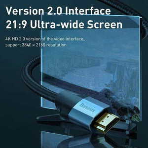 Baseus HDMI Cable 4K 60HZ HDMI to HDMI 2.0 extension Splitter Cable for TV Switch Projector Laptop Office Video Cable HDMI