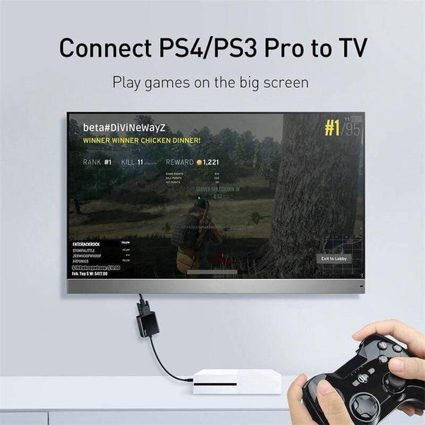 Baseus HDMI to VGA Adapter for Xiaomi Box 3 4 Male HDMI to Female VGA Adapter 1080P Converter with 3.5 Jack for TV PC Projector