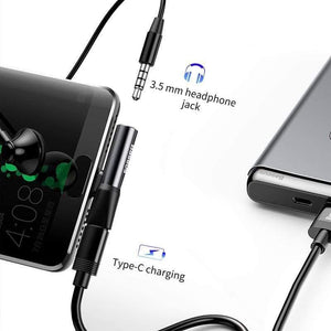 Baseus L41 Usb C to 3.5mm Aux Jack Audio Adapter Audio splitter Type-C Charging Adapter For Xiaomi mi 9 Smart Phone