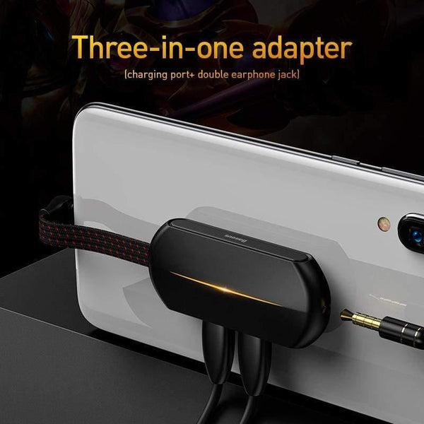 Baseus L49 Type c PD 18W Quick Charging adapter otg usb type c earphone adapter for Smart Phone (BLACK)