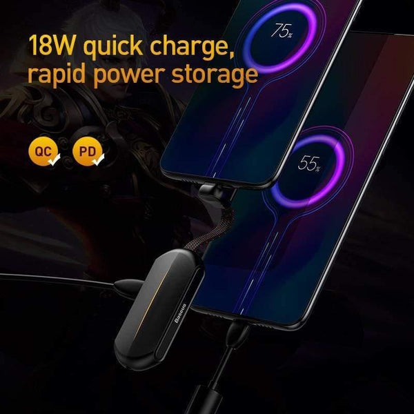 Baseus L49 Type c PD 18W Quick Charging adapter otg usb type c earphone adapter for Smart Phone (BLACK)